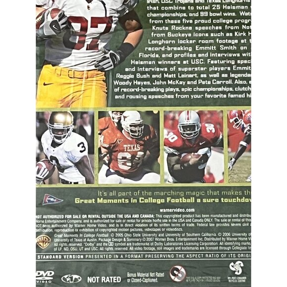 Great Moments In College Football DVD Sports Florida Notre Dame Ohio USC Texas - Picture 6 of 7